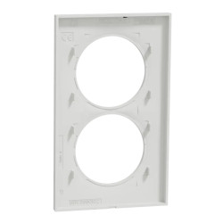 Odace Styl -  plaque 2 postes verticaux entraxe 57mm blanc - S520714 Schneider Electric