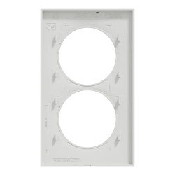 Odace Styl -  plaque 2 postes verticaux entraxe 57mm blanc - S520714 Schneider Electric
