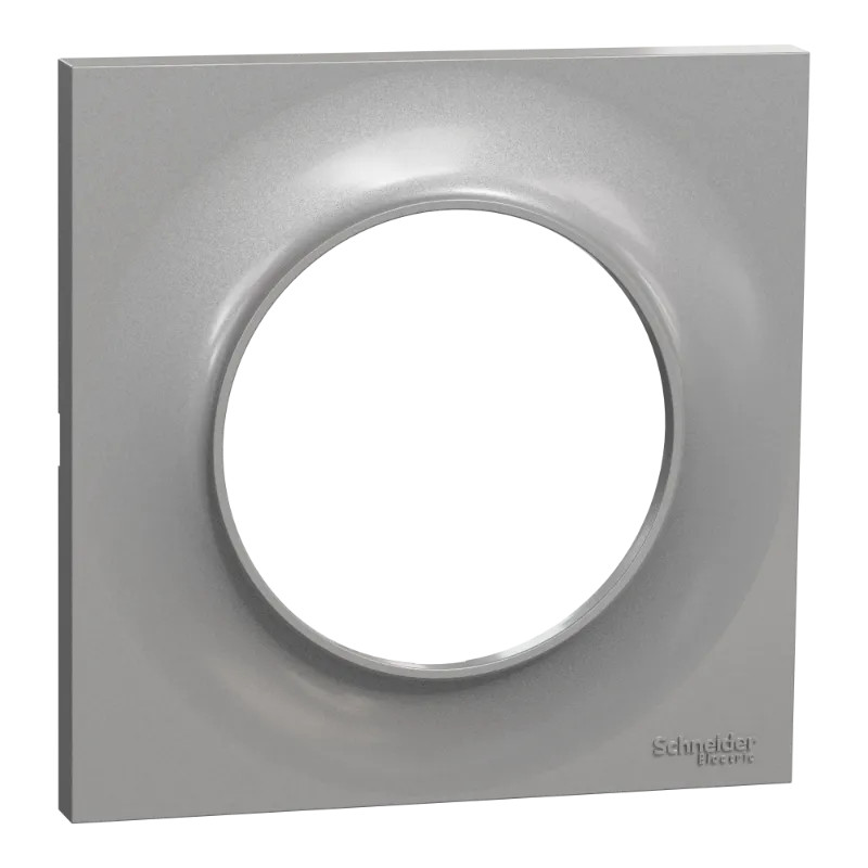 Odace Styl - plaque 1 poste aluminium - S520702E Schneider Electric