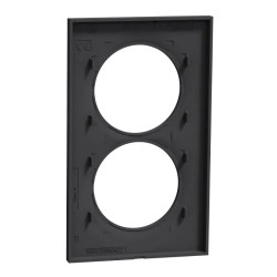 Odace Styl -  plaque 2 postes verticaux entraxe 57mm anthracite - S540714 Schneider Electric