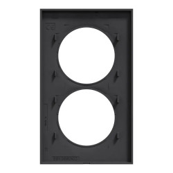 Odace Styl -  plaque 2 postes verticaux entraxe 57mm anthracite - S540714 Schneider Electric