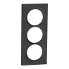 Odace Styl -  plaque 3 postes verticaux entraxe 57mm anthracite - S540716 Schneider Electric