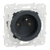 Wiser Odace - Prise 2P+T connectée - 16A  - zigbee - Anthracite - S540559 Schneider Electric