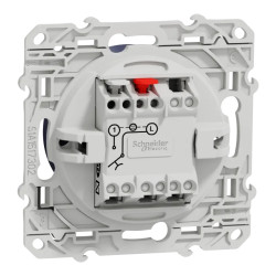 Odace - poussoir lumineux - cobalt - 10A - voyant LED bleu 0,15mA - S550276 Schneider Electric