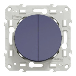 Odace - va-et-vient + poussoir - 10A - cobalt - S550285 Schneider Electric