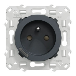 Wiser Odace - Prise 2P+T connectée - 16A  - zigbee - Anthracite - S540559 Schneider Electric