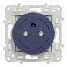 Odace - prise de courant 2P+T affleurante - cobalt - connexion rapide - S550052 Schneider Electric