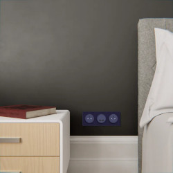 Odace - prise de courant 2P+T affleurante - cobalt - connexion rapide - S550052 Schneider Electric