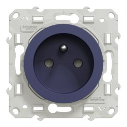 Odace - prise de courant 2P+T - cobalt - S550059 Schneider Electric