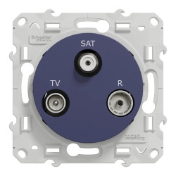 Odace - prise TV/FM/SAT - 1 entrée -  cobalt - S550461 Schneider Electric