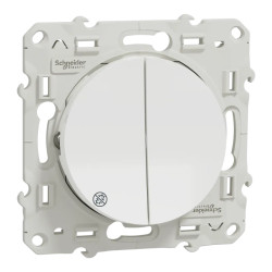 Odace - double va-et-vient - connexion rapide  - Antibacterien - S500214 Schneider Electric