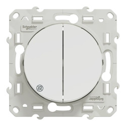 Odace - double va-et-vient - connexion rapide  - Antibacterien - S500214 Schneider Electric