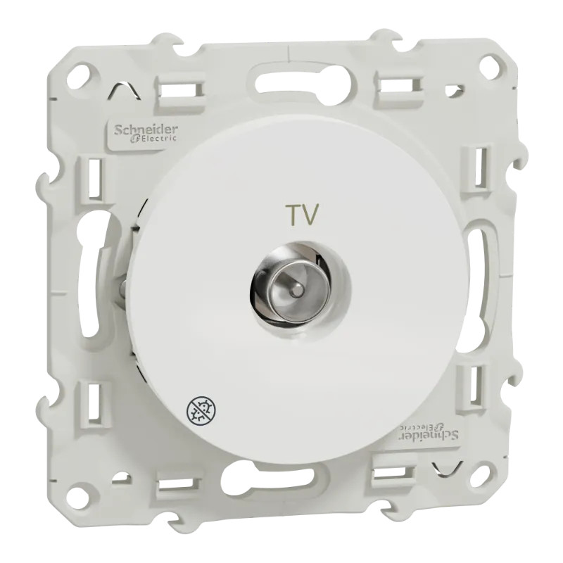 Odace - prise TV simple - Antibacterien - S500445 Schneider Electric