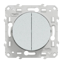 Odace - double va-et-vient - blanc Recyclé - S510214 Schneider Electric