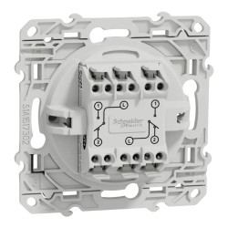 Odace - double va-et-vient - blanc Recyclé - S510214 Schneider Electric