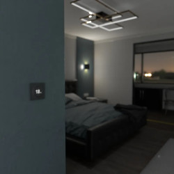 Wiser Odace - Thermostat connecté filaire - 2A - Anthracite - S540619 Schneider Electric