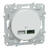 Chargeur USBA 7,5W+C 45W Blanc - S520403 Schneider Electric