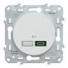 Chargeur USBA 7,5W+C 45W Blanc - S520403 Schneider Electric