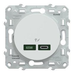 Chargeur USB C 65W Blanc - S520406 Schneider Electric