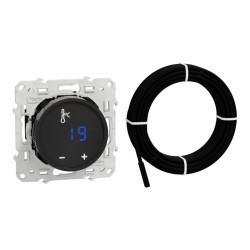 Odace - thermostat fil pilote à ecran tactile noir - S520509 Schneider Electric