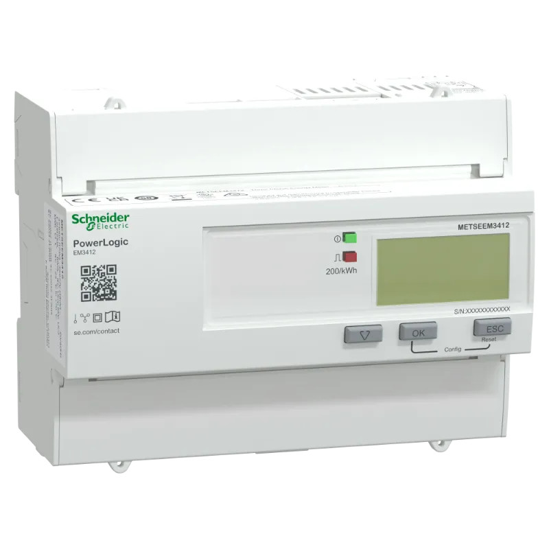 PowerLogic - compteur énergie classe 1 - tri - 125A - METSEEM3412 Schneider Electric