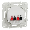 Odace - prise haut-parleurs - blanc - 2 sorties - S520488 Schneider Electric