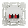 Odace - prise haut-parleurs - blanc - 2 sorties - S520488 Schneider Electric
