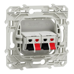 Odace - prise haut-parleurs - blanc - 2 sorties - S520488 Schneider Electric