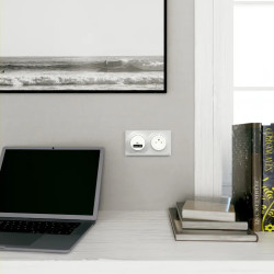 Prise USB type A+C rapide alu - S530219 Schneider Electric