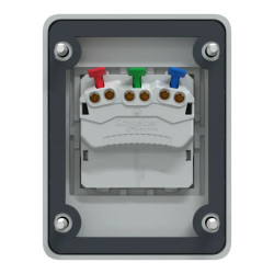 Mureva socle prise de courant à vis FR 2P+T 65x85mm 10/16A 250V IP65 - 81140Y Schneider Electric