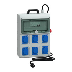 Mureva coffret de chantier 6 prises 16A NF avec cordon - PFR10103 Schneider Electric