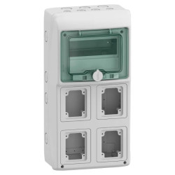 Mureva coffret prise 8M 4 Ouv - 13154M Schneider Electric