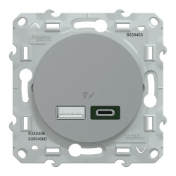 Chargeur USBA 7 -5W+C 45W Alu - S530403 Schneider Electric
