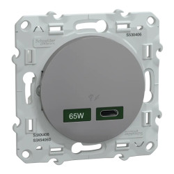 Chargeur USB C 65W Aluminium - S530406 Schneider Electric