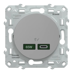 Chargeur USB C 65W Aluminium - S530406 Schneider Electric