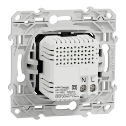 Odace - prise USB double - type A+C - cobalt - 5 Vcc - 2,4A - S550401 Schneider Electric