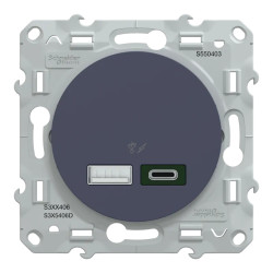 Chargeur USBA 7,5W+C 45W Cobal - S550403 Schneider Electric