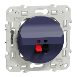 Odace -  prise haut parleur 1 sortie - bleu cobalt - S550487 Schneider Electric