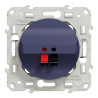 Odace -  prise haut parleur 1 sortie - bleu cobalt - S550487 Schneider Electric