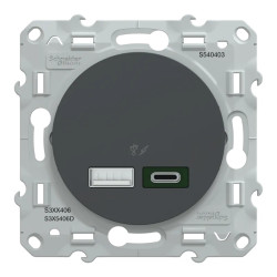 Chargeur USBA 7 -5W+C 45W Anth - S540403 Schneider Electric