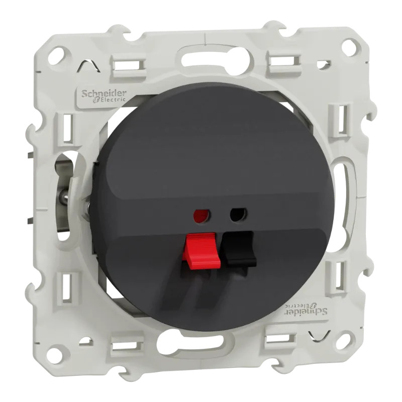 Odace - prise haut parleur - 1 sortie - anthracite - S540487 Schneider Electric