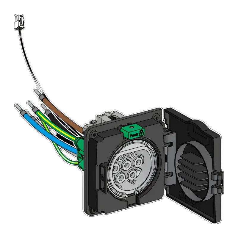 EVlink - Bloc prise t2s wallbox st d tri iec - EVP1HSM43 Schneider Electric