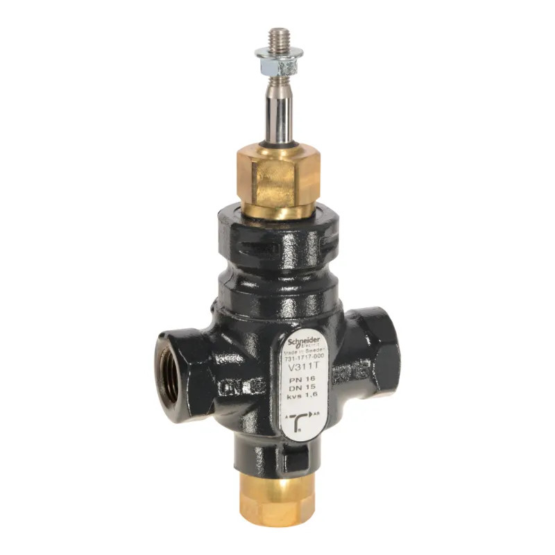 Vanne 3 voies acier taraudée PN16 DN15 Kv1.6 - 7311717000 Schneider Electric