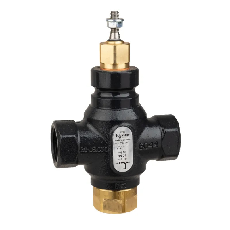 Vanne 3 voies acier taraudée PN16 DN25 Kv10 - 7311733000 Schneider Electric