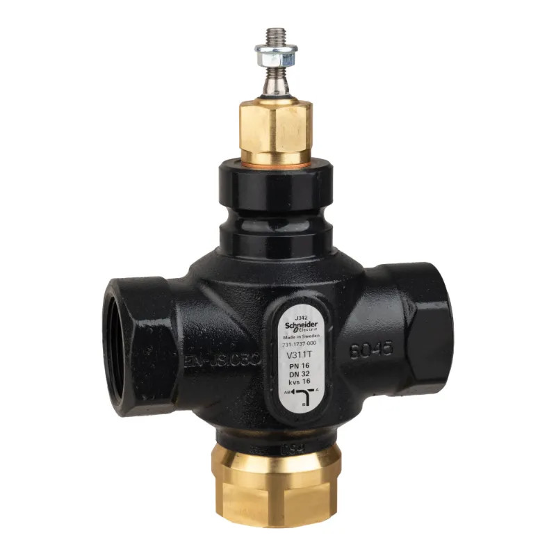 Vanne 3 voies acier taraudée PN16 DN32 Kv16 - 7311737000 Schneider Electric