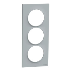 Odace Styl -  plaque 3 postes verticaux entraxe 57mm sable - S520716B1 Schneider Electric