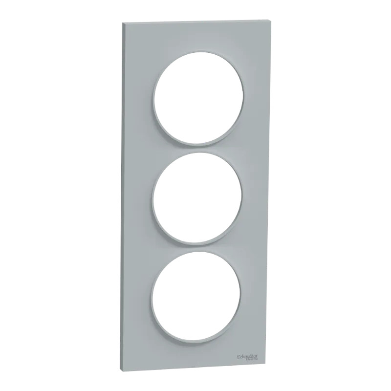 Odace Styl -  plaque 3 postes verticaux entraxe 57mm sable - S520716B1 Schneider Electric