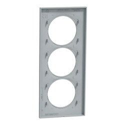 Odace Styl -  plaque 3 postes verticaux entraxe 57mm sable - S520716B1 Schneider Electric