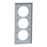 Odace Styl -  plaque 3 postes verticaux entraxe 57mm sable - S520716B1 Schneider Electric