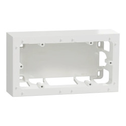 Odace Styl -  boîte pour montage en saillie 2 postes entraxe 71mm blanc - S520764 Schneider Electric